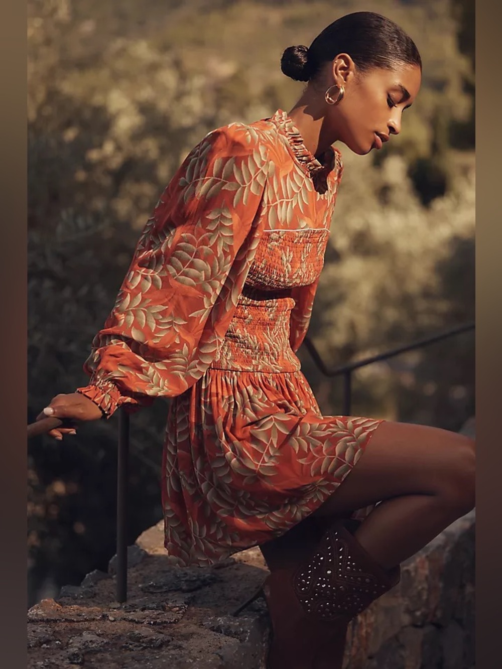Farm Rio x Anthropologie Long Sleeved Mini Dress